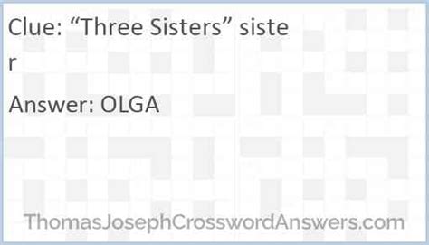 three sisters sister crossword clue